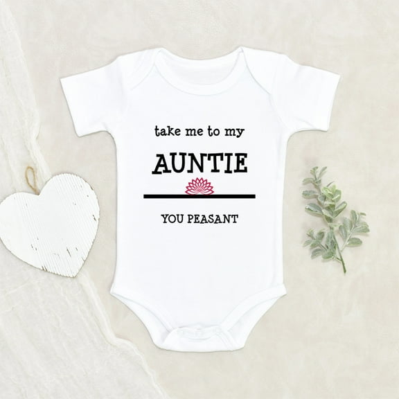 Auntie Baby Clothes - To My Auntie Peasant Pun Baby Clothes - Funny Aunt Baby Clothes
