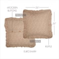 thumbnail image 3 of VHC Brands Camilia Fabric Euro Sham 26x26 White, 3 of 5