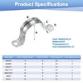thumbnail image 7 of Uxcell 50-Pack Conduit Clamps, 1/2 in Stainless Steel Rigid Pipe Strap M12 U Bracket Pipe Clamps for Plumbing, 7 of 7