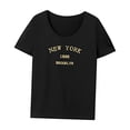 thumbnail image 3 of Camiseta de mujer verano simple transpirable cuello redondo camiseta para oficina vacaciones mujer SG, 3 of 7