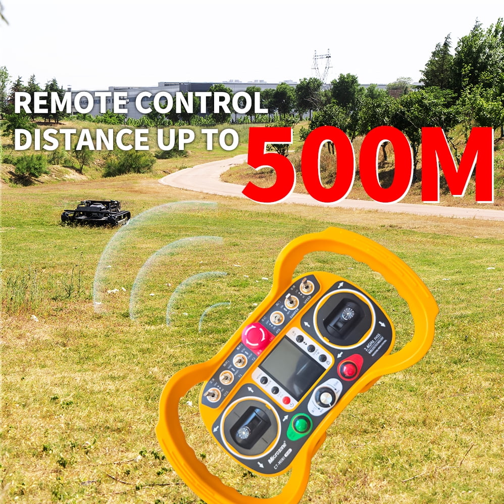 90cm Robotic Lawn Mowers, 22 Horsepower, With 51 Inch Snow Plow, Detachable  600m Remote Control, Track Off-Road, 65 Degree Climbing Angle