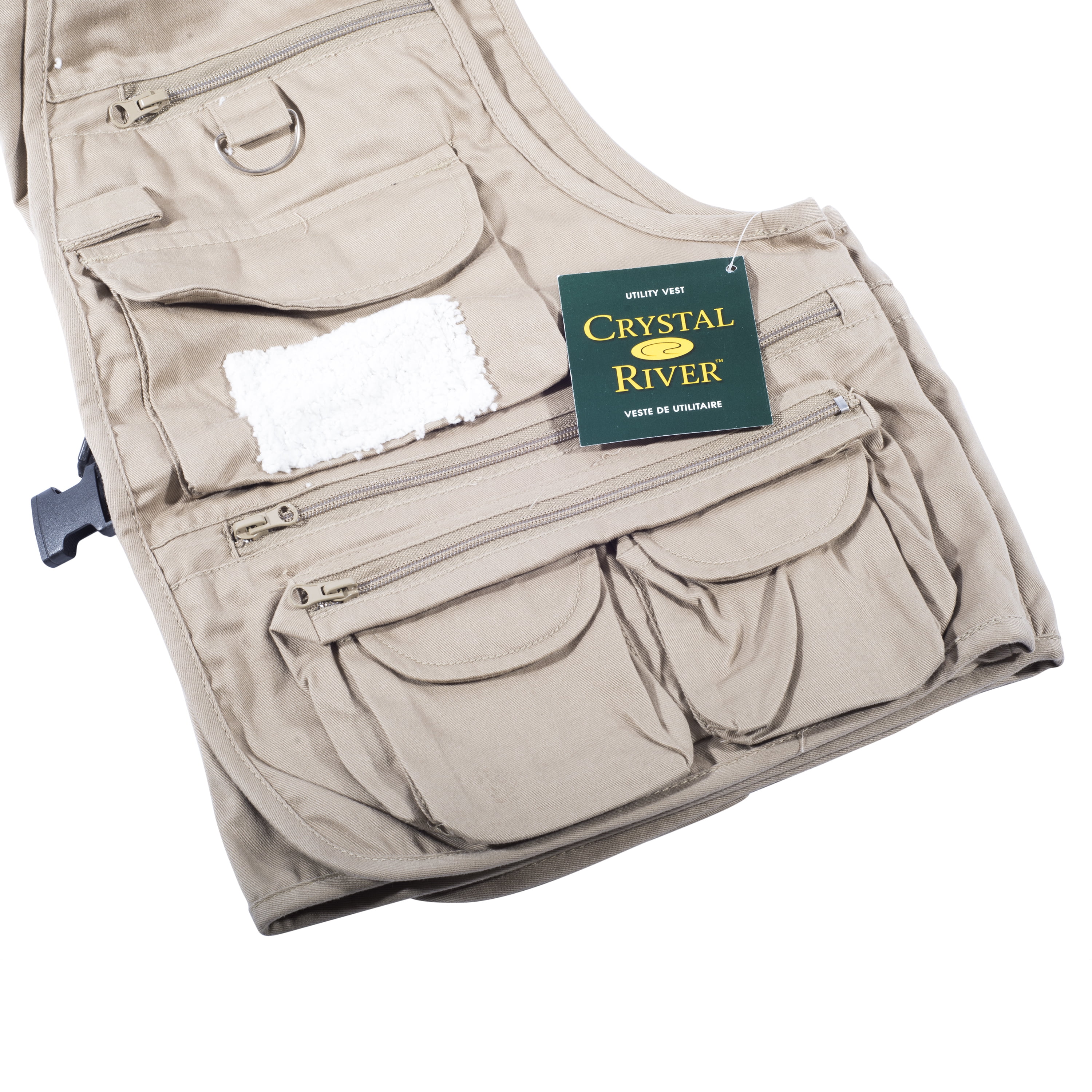 Crystal River Utility Fly Fishing Vest Tan 