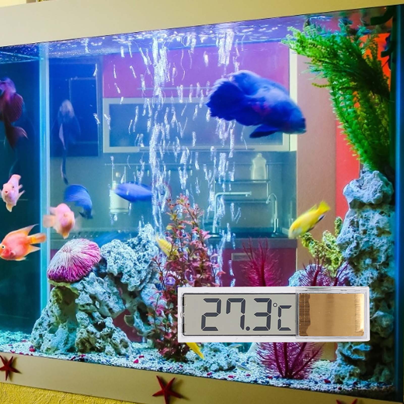 Aquarium Thermometer, Aquarium LED Sensor Indoor Outdoor Temperature