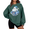 thumbnail image 2 of FDGIU Women's Funny Christmas Graphic Sweatshirt - Plus Size Crewneck Long Sleeve Pullover, Casual Comfy Holiday Tunic Blouse, 2 of 5