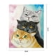 thumbnail image 2 of Kit de pintura por números de tres gatos, pintura acrílica DIY sobre lienzo, 2 of 9