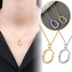 thumbnail image 2 of Europea y el estilo irregular collar de diseño para las mujeres ovalada hueco colgante de moda temperamento clavícula cadena, 2 of 5