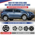 thumbnail image 4 of Hubcaps 17 inch Wheel Covers for 2013 2014 2015 2016 2017 2018 Toyota Rav4,Heavy Duty PP Material,Compatible with Steel Wheels-Iron Hub (Set of 4,Black Lacquer), 4 of 7