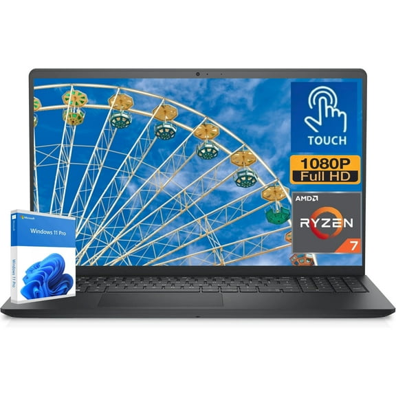 Dell Inspiron 15 3535 Business Laptop 15.6" Touchscreen FHD,AMD Ryzen 7 7730U, 32GB RAM, 1TB PCIe SSD, AMD Radeon, Wi-Fi, Bluetooth, SD Reader, Webcam, Windows 11 Pro