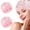 Pink, variant on TELOLY 2Pcs Shower Cap Adjustable Hair Bonnet Single Layer Bonnet for Sleeping,Black