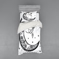 thumbnail image 2 of Ambesonne Paisley Bedding Set 4 Pcs, Floral Moon, Queen, Black and White, 2 of 3