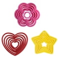 thumbnail image 1 of Neinkie 18Packs Metal Cookie Cutters Set - Star Cookie Cutter Round Biscuit Cutter Heart Small Star Cookie Cutters Mini Flower Molds Cutter for Baking (Heart Flower Star Cookie Cutters), 1 of 1