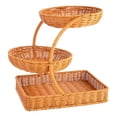 thumbnail image 2 of Cesta de Frutero de 3 Niveles de Imitación de Ratán para El Salón, Ideal para Aperitivos Y Dulces., 2 of 9
