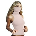 thumbnail image 2 of Clearance under 5$ Sevevn Women's Summer Casual Solid Color Sleeveless Solid Color Face Mask For Sun Protection Lightweight Tops Family Gifts Pink L, 2 of 5