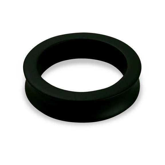 LeLuv Eyro Imperator Stainless Steel Penis Ring | Black Powder Coated |Concave Edge | Inside Diameter 50 mm (1.97") - Enhance Performance & Pleasure