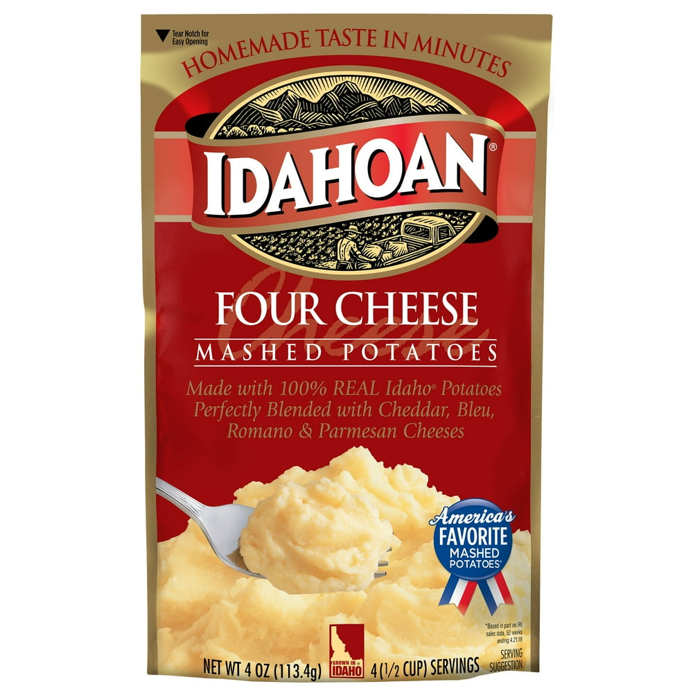 Idahoan Four Cheese Mashed Potatoes, 4 oz Pouch