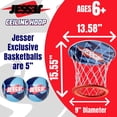 thumbnail image 4 of Aro de Baloncesto Mini Oficial Jesser para Techo con 2 Pelotas, 4 of 6