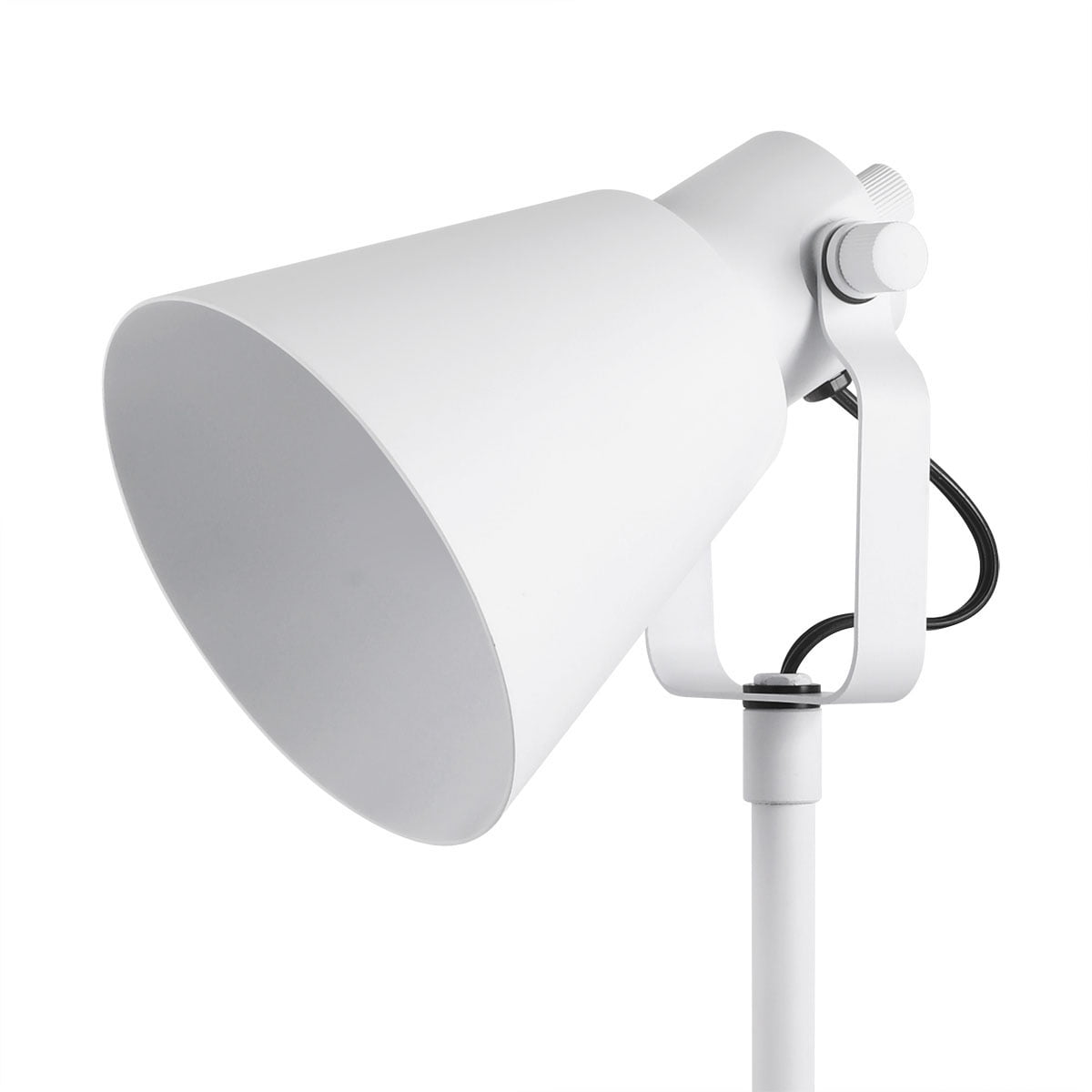 Mainstays 64" Modern Adjustable Head White Floor Lamp with White Shade