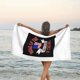 thumbnail image 3 of Hogar de los libres por los valientes Toalla de playa con bandera estadounidense Toallas de baño de microfibra Manta de playa suave para desfiles Natación Yoga Mujeres Hombres, 3 of 4