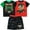 Red/green/black, variant on Monster Jam Grave Digger Little Boys Pajama Shirts and Shorts