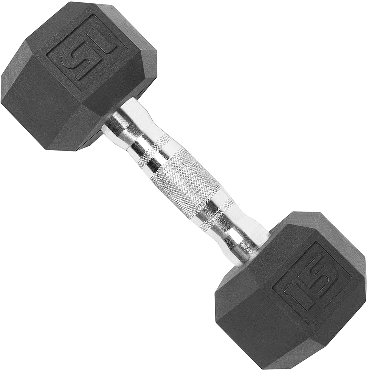 SDR1015 for sale online CAP 15lbs Barbell Coated Hex Dumbbell Single 