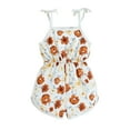 thumbnail image 2 of Girls Jumpsuits Summer Sleeveless Spaghetti Strap Floral Print Romper Jumpsuit Casual Loose One-Piece Stylish Girls Romper Size 12-18M, 2 of 7