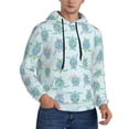 thumbnail image 2 of Picia Sea Turtle Pattern Casual Men's Hoodie - Lightweight Hooded Sweatshirt with Kangaroo Pocket, Comfortable Pullover for Everyday, Travel-Large, 2 of 7