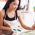 thumbnail image 1 of Paleta de pintura ANGGREK blanca mezcla 2 piezas para maestros y artistas infantiles, 1 of 8