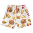 thumbnail image 2 of joogoo Boys Swim Trunks French Fries and Hamburger Beach Board Shorts Drawstring Swimsuit M, 2 of 6