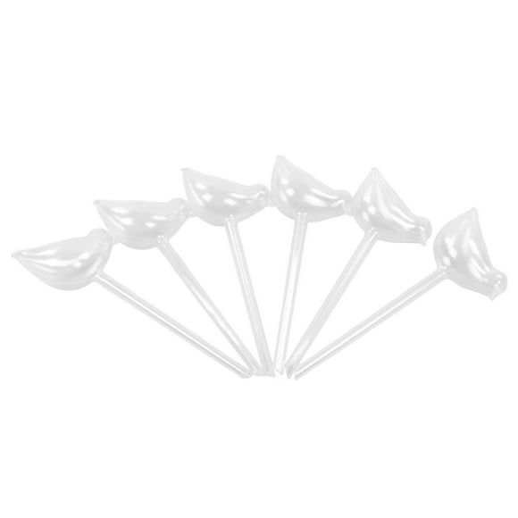 Plant Waterer, Bird Shape Design Decoration Plant Watering Spikes 6Pcs Light Weight PVC Imitation Glass for Garden