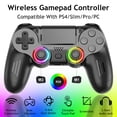 thumbnail image 2 of RGB Wireless Gaming Controller Compatible with P4/P4 Slim/P4 Pro /PC with Dual Vibration/3.5mm Audio Jack/6-Axis Gyro/Touch Pad, 2 of 6