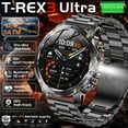 thumbnail image 2 of New Military T-Rex 3 Ultra 1000mAh Battery Smart Watch 5ATM Waterproof Flashlight  Sports tracker Smartwatch Men, 2 of 10