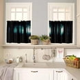 thumbnail image 2 of Dark Scary Forest Valance Curtain Gothic Style Horror Landscape, Halloween Rod Pocket Valance Window Treatments Short Curtains for Kitchen Living Room Decor 54x18 Inch + 27x24 Inch X 2, 2 of 5