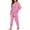Pink and White - Breast Awareness, variant on DISNIMO Mushroom Print Women Pajama Set 2 Piece Sleepwear Tops with Long Pants Casual Soft Pjs Lounge Set Long Sleeve Loungewear Crew Neck Nightwear with Pockets, S