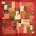 thumbnail image 1 of Ahgly Company Indoor Square Abstract Orange Contemporary Area Rugs, 3' Square, 1 of 1