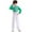 AA-Green, variant on Kids 70s 80s Sequin Costume Sparkly Button Down Shirts with Wide Leg Pants 2 Piece Sets Carnival Party Cosplay Outfits White