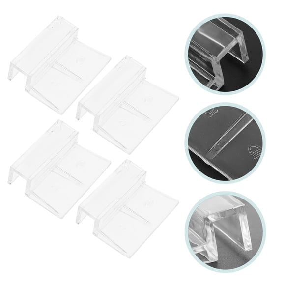 WRISTBIQUE 4Pcs Transparent Acrylic Fish Tank Cover Support Sturdy Aquarium Lid Bracket