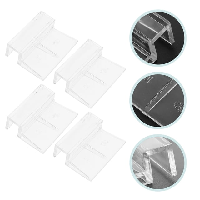 WRISTBIQUE 4Pcs Transparent Acrylic Fish Tank Cover Support Sturdy Aquarium Lid Bracket