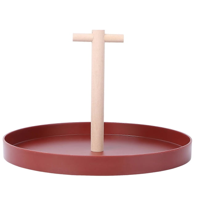 Lap Tray With Handles Simple Storage Tray Wooden Desk Tray For Home Furnishing Gift Family Friends Red 25x25cm 1Pack