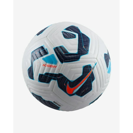 Nike Academy Soccer Ball White/Blackened Blue/Hyper Crimson SIZE 5