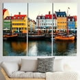 thumbnail image 2 of Denmark Nyhavn View, Canvas Printed Canvas, Wall Art, Large Canvas, Copenhagen Canvas Print, Copenhagen Landscape Poster, Cityscape Canvas, Canvas Wall Decor - Natural Framed, 2 of 9