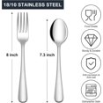 thumbnail image 2 of 24-piece Forks and Spoons Silverware Set, Food Grade Stainless Steel Flatware, 2 of 4