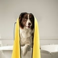 thumbnail image 3 of WHAMVOX Yellow Dog Bath Towel Microfiber Quick Drying Soft Absorbent Pet Towel, 3 of 7