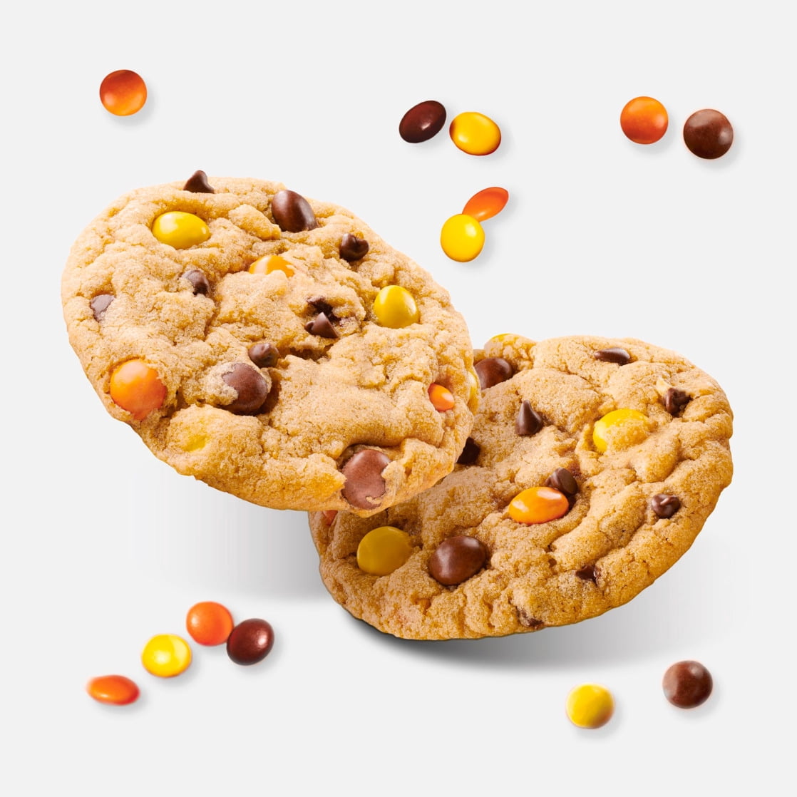 (12 pack) Betty Crocker Peanut Butter Cookie Mix, REESE's PIECES Minis & Chocolate Chips, 11.9 oz