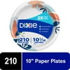 (4 pack) Dixie Disposable Paper Plates, Multicolor, 10 in, 210 Count
