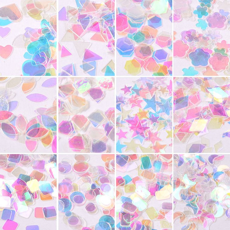 HSMQHJWE Wax Pens Nail Arts Sequins Pink Nail Glitter Stickers Holographic  Flake Decal Nail Arts Decorations For Eyes Face Body DIY Jewelry Pendant  Craft Making Large Rhinestones 