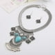 thumbnail image 2 of Pendientes de borlas y collar de Turquesa perfecl estilo boho, 2 of 7