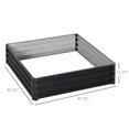 thumbnail image 3 of Galvanized Raised Garden Bed, 4' x 4' x 1' Metal Planter Box, for Growing Vegetables, Flowers, Herbs, Succulents, Gray, 3 of 7