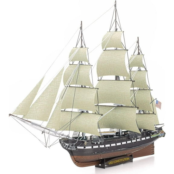 Metal Earth Premium USS Constitution 3D Laser Cut Model   Tweezers 01426