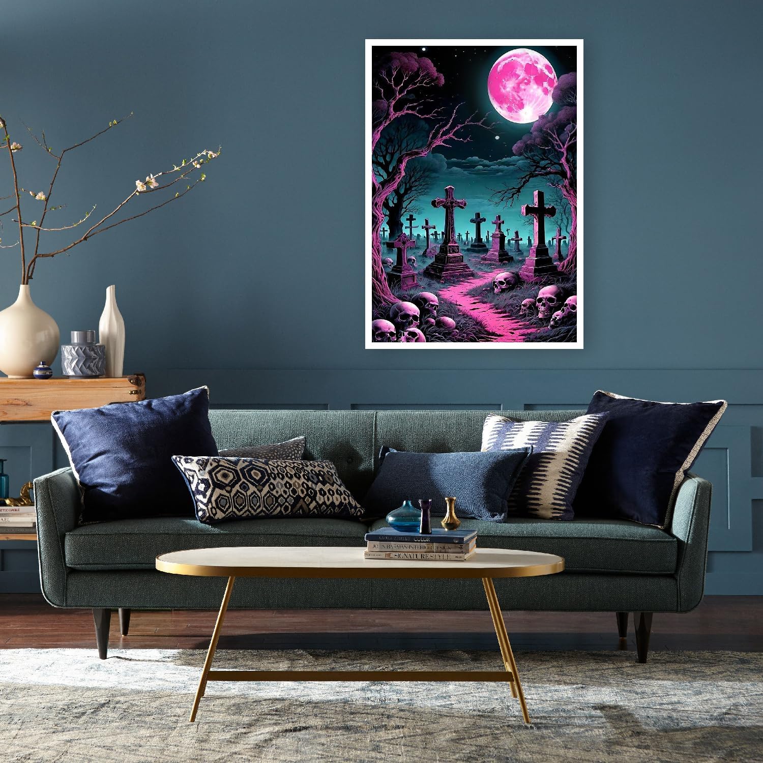 Diamond Painting Kits for Adults - Halloween Diamond Art Kits for Adults Beginner, Skullhead DIY Full Drill Diamond Dots Paintings with Diamonds 5D Gem Art and Crafts Home Wall Decor 12x16inch