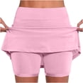 thumbnail image 2 of biudgviw Womens Tennis Skirt High Waisted Workout Golf Skirt with Shorts Solid Color Summer Comfy Athletic Skorts, 2 of 6